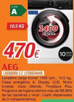 Expert Aeg - lavadora c.f. lfe6654h4b oferta