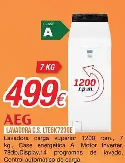 Expert Aeg - lavadora c.s. lte6k7230e oferta