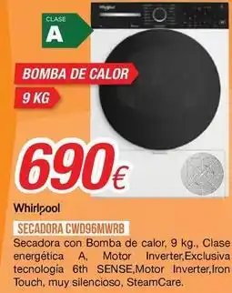 Expert Whirlpool - secadora cwd96mmrb oferta