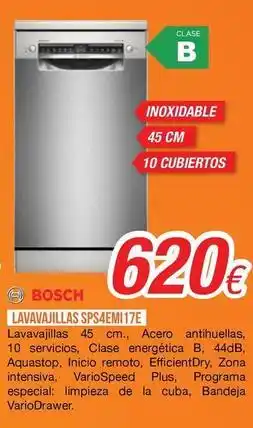Expert Bosch - lavavajillas sps4emi17e oferta