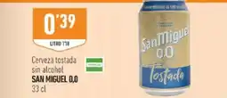 Supermercados Deza San miguel - cerveza tostada sin alcohol 0,0 oferta