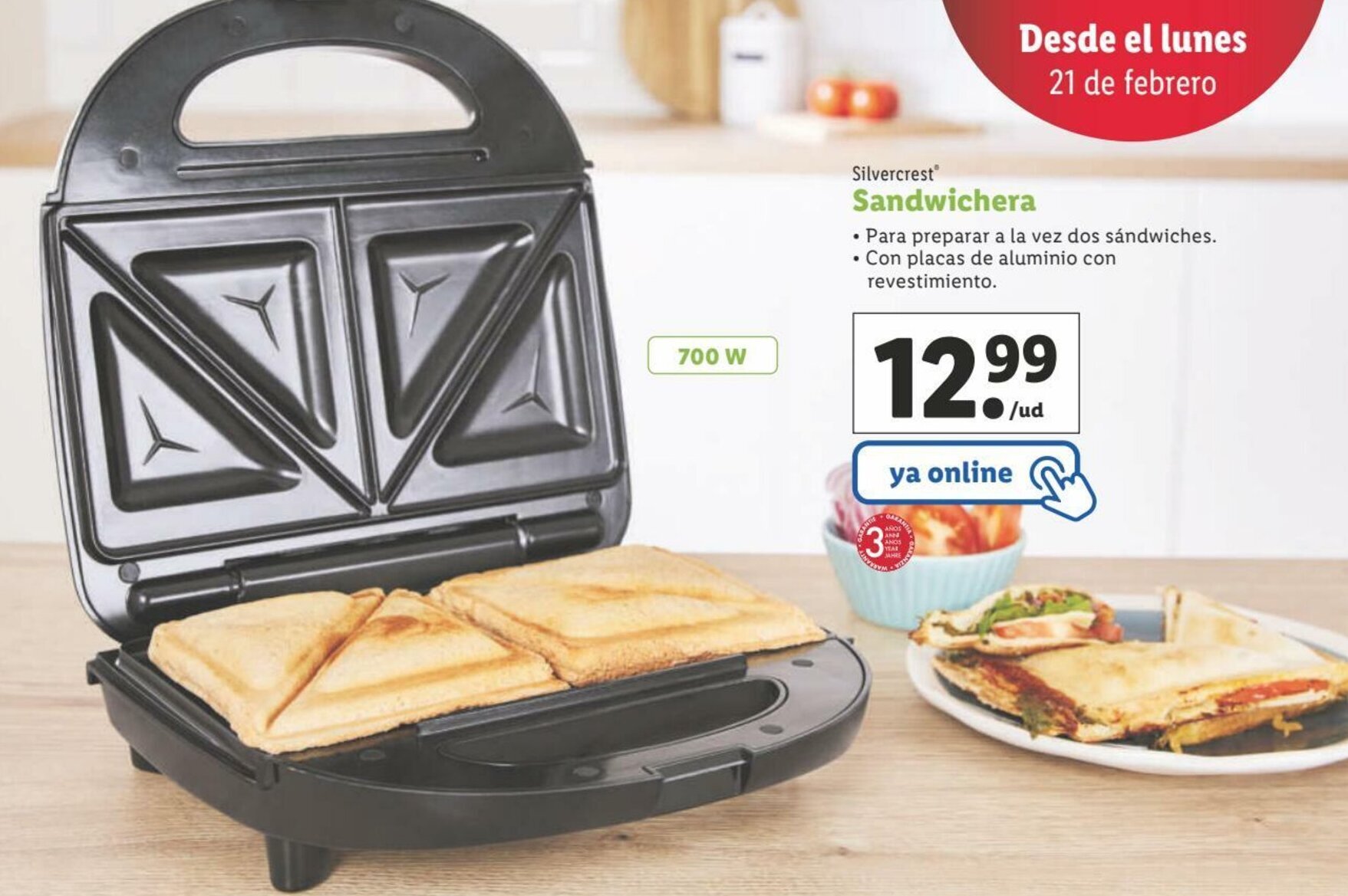 El precio y las condiciones de Lidl están en el catálogo o el sitio web que  dirigen.