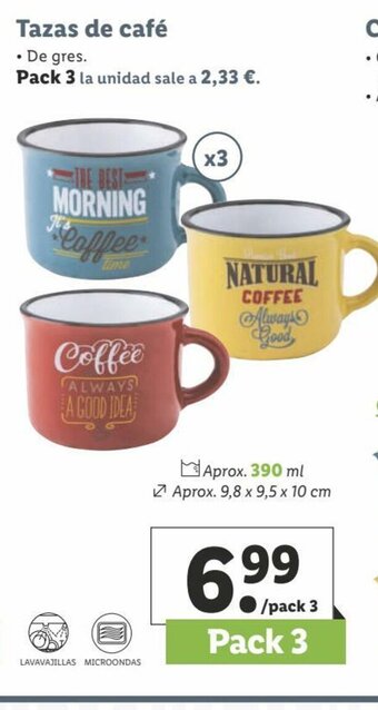 Lidl Tazas de café oferta