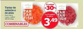La Sirena Tartar De Salmón O De Atún 100g oferta
