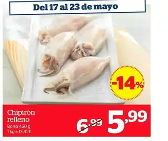 La Sirena Chipirón Relleno 450g oferta