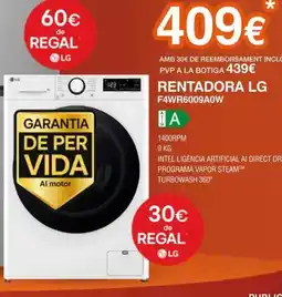 Expert Rentadora lg f4wr6009a0w oferta