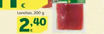 HiperDino Lonchas de jamón 200g montesano oferta