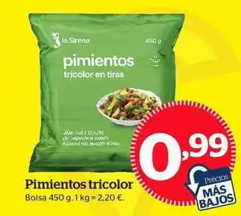 La Sirena Pimientos Tricolor 450g oferta
