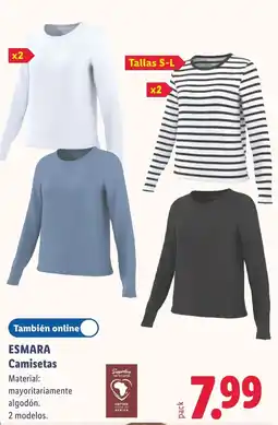 Lidl Esmara camisetas oferta