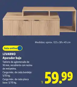 Lidl Livarno aparador bajo oferta