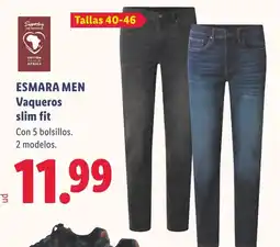 Lidl Esmara Men Vaqueros slim fit oferta