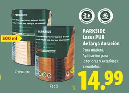 Lidl Parkside lasur pur de larga duración oferta