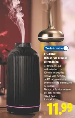 Lidl Livarno difusor de aromas ultrasónico oferta