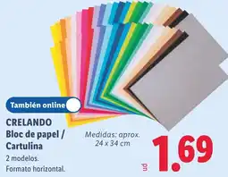 Lidl Crelando bloc de papel / cartulina oferta