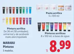 Lidl Marabu pinturas oferta