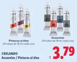 Lidl Crelando acuarelas / pinturas al óleo oferta