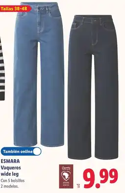 Lidl Esmara vaqueros wide leg oferta