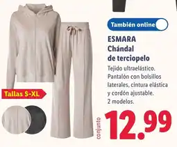 Lidl Esmara chándal de terciopelo oferta