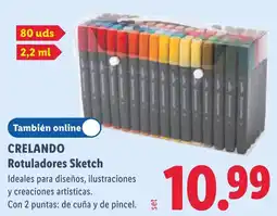 Lidl Crelando Rotuladores Sketch oferta