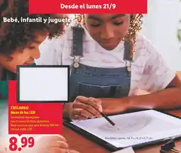 Lidl Crelando mesa de luz led oferta