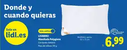 Lidl Livarno Almohada Polygiene oferta