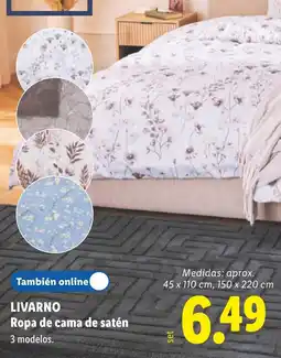 Lidl Livarno ropa de cama de satén oferta