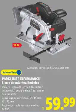 Lidl Parkside Performance sierra circular inalámbrica oferta