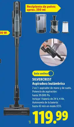 Lidl Silvercrest Aspiradora inalámbrica oferta