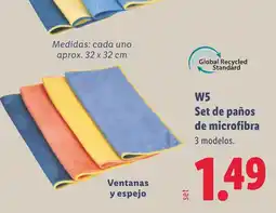 Lidl W5 set de paños de microfibra oferta