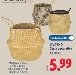 Lidl Livarno cesta decorativa oferta