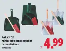 Lidl Parkside miniescoba con recogedor para exteriores oferta
