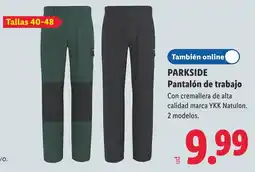 Lidl Parkside pantalón de trabajo oferta
