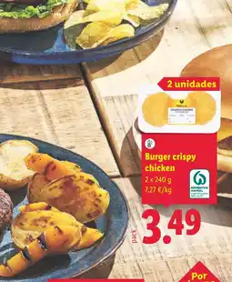 Lidl Burger crispy chicken oferta