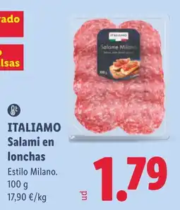 Lidl Italiamo salami en lonchas oferta