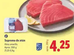 Lidl Suprema de atún oferta