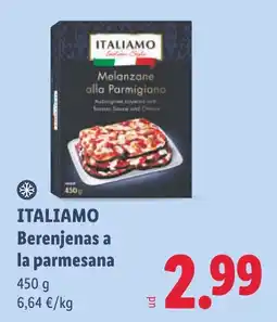 Lidl Italiamo berenjenas a la parmesana oferta