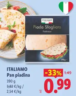 Lidl Italiamo pan piadina oferta