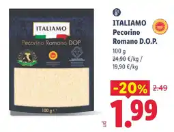 Lidl Italiamo pecorino romano dop oferta
