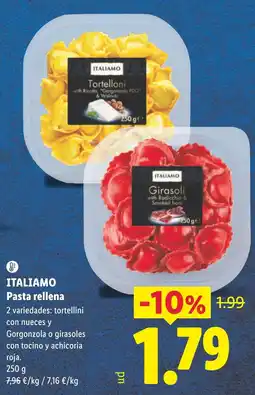 Lidl Italiamo pasta rellena oferta