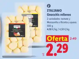 Lidl Italiamo Gnocchis rellenos oferta