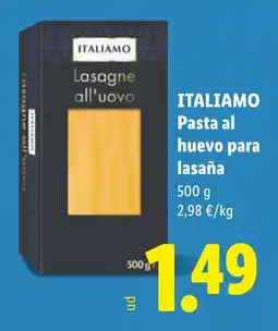 Lidl Italiamo pasta al huevo para lasaña oferta