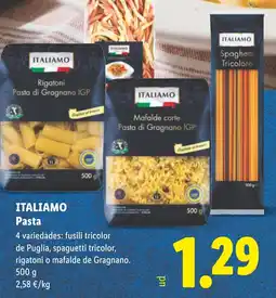 Lidl Italiamo pasta oferta