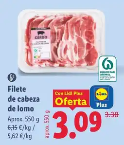 Lidl Lidl Plus filete de cabeza de lomo oferta