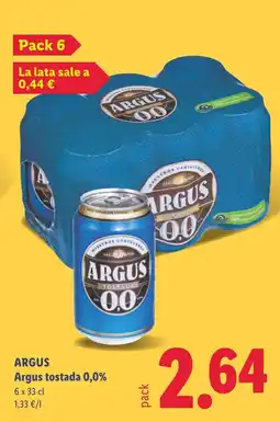 Lidl Argus argus tostada 0,0% oferta
