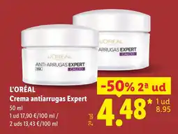 Lidl L'Oréal crema antiarrugas expert oferta