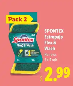 Lidl Spontex estropajo flex & wash oferta