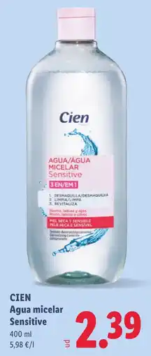 Lidl Cien Agua micelar Sensitive oferta