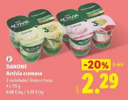 Lidl Danone Activia cremoso oferta