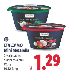 Lidl Italiamo mini mozzarella oferta
