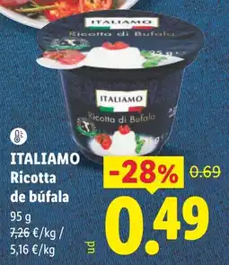 Lidl Italiamo ricotta de búfala oferta